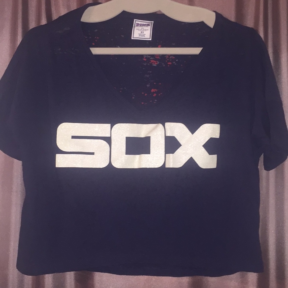 Victoria’s Secret White Sox Crop Top